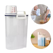 Hermetic Pot with Cup Meter Beak Doser 2L Kitchen groceries Multipurpose Laundry
