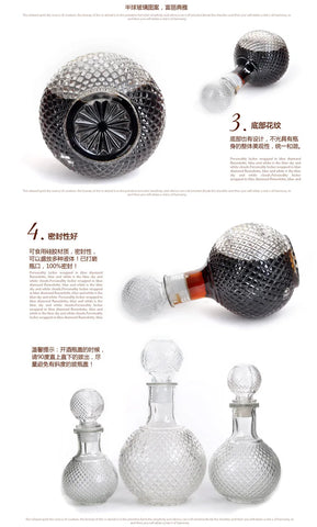 1000ml Glass Wine Bottle Creative Ball Wine Decanter Drinkware
