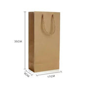 Kraft Paper Red Wine Hand Bag Wine Drinks Packing Bag Storage