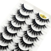 New Soft 10 Pairs 3D Faux Mink Hair False Eyelashes Natural Thick Long Eye Lashes Wispy Makeup Beauty Lashes Extension Tools
