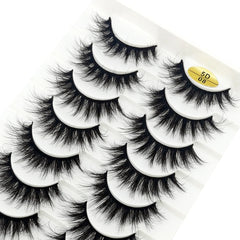 New Soft 10 Pairs 3D Faux Mink Hair False Eyelashes Natural Thick Long Eye Lashes Wispy Makeup Beauty Lashes Extension Tools