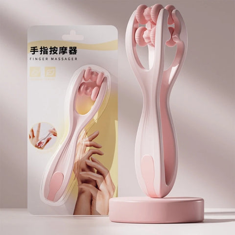 Handheld Hand Massager Silicone Finger Massager Double Roller Hand Massager Hand Care Tool Finger Roller Massager