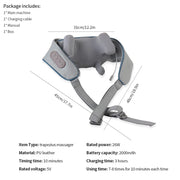 Foreverlily Neck And Back Massager Neck And Shoulder Massager Trapezius Massager Electric Neck Massager