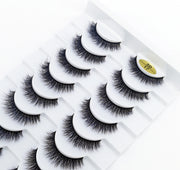 New Soft 10 Pairs 3D Faux Mink Hair False Eyelashes Natural Thick Long Eye Lashes Wispy Makeup Beauty Lashes Extension Tools