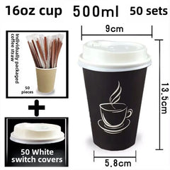 Disposable Thickened Paper Cups Heat Resistant Anti-scalding For Hot Beverage