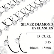 Silver Diamond False Eyelash Extension Glitter Individual Lashes For Party Makeup Mink Natural Fairy Beauty Lashes Wholesales