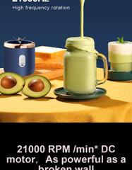Portable Juicer Cup Smoothie Blender 6 Blade Blender Bottle  Household Fruit Juicer Cup USB Rechargeable Juicer Kitchen Tool