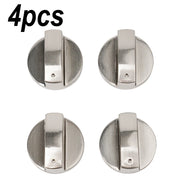 Kitchen Cooker Oven Electric Cooker Switch Control Knobs Gas Stove Knobs 4pcs 6mm Parts Silver Cooking Appliances