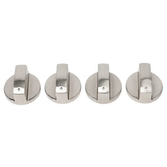Kitchen Cooker Oven Electric Cooker Switch Control Knobs Gas Stove Knobs 4pcs 6mm Parts Silver Cooking Appliances