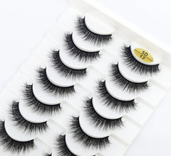 New Soft 10 Pairs 3D Faux Mink Hair False Eyelashes Natural Thick Long Eye Lashes Wispy Makeup Beauty Lashes Extension Tools