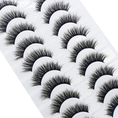 New Soft 10 Pairs 3D Faux Mink Hair False Eyelashes Natural Thick Long Eye Lashes Wispy Makeup Beauty Lashes Extension Tools