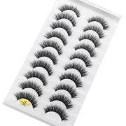 New Soft 10 Pairs 3D Faux Mink Hair False Eyelashes Natural Thick Long Eye Lashes Wispy Makeup Beauty Lashes Extension Tools