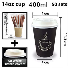 Disposable Thickened Paper Cups Heat Resistant Anti-scalding For Hot Beverage