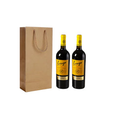 Kraft Paper Red Wine Hand Bag Wine Drinks Packing Bag Storage