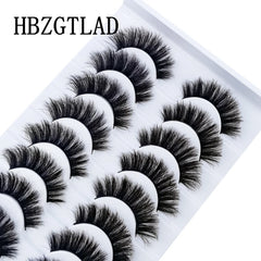 New Soft 10 Pairs 3D Faux Mink Hair False Eyelashes Natural Thick Long Eye Lashes Wispy Makeup Beauty Lashes Extension Tools