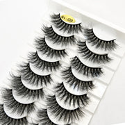 New Soft 10 Pairs 3D Faux Mink Hair False Eyelashes Natural Thick Long Eye Lashes Wispy Makeup Beauty Lashes Extension Tools