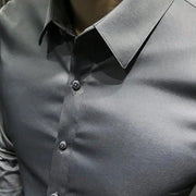 Clothes Business Male Top Plain with Print Men's Shirt and Blouse White Long Sleeve Elegant Hipster Silk Designer Cheap Brand I