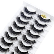 New Soft 10 Pairs 3D Faux Mink Hair False Eyelashes Natural Thick Long Eye Lashes Wispy Makeup Beauty Lashes Extension Tools