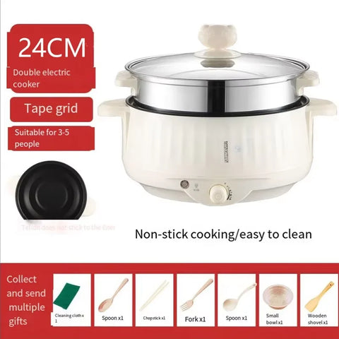 Electric hot pot Noodle cooking small electric cooker electric cooker multi-functional household electric cooker stir-frying pan