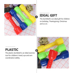 2Pcs Plastic Dumbbells Children'S Sports Fitness Dumbbells Fitness Equipment Children Dumbbell Toddler Toys Fitness kids Barbell
