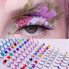 Silver Diamond False Eyelash Extension Glitter Individual Lashes For Party Makeup Mink Natural Fairy Beauty Lashes Wholesales