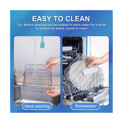 Air Fryer Rack for 5.5L Air Fryer, 2 Tier Air Fryer Grill/Shelf/Dehydrator Rack Square ,Air Fryer Accessories
