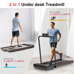 Bigzzia Treadmill Walking Pad Foldable Treadmills for Home Foldable 1-10 km/h, Folding Treadmill Desk with Remote Control