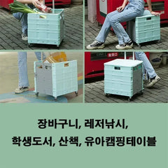 Foldable Ousehold Shopping Carts Portable Outdoor Camping Handcart
