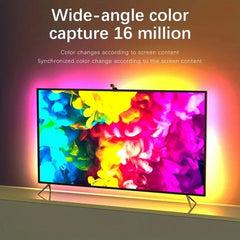 Smart TV LED Backlight with Camera for 55-75 inch Screens RGBIC LED Strip Lights Music Sync APP Control LED Ambient Lighting
