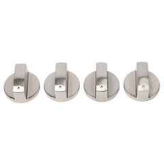 Kitchen Cooker Oven Electric Cooker Switch Control Knobs Gas Stove Knobs 4pcs 6mm Parts Silver Cooking Appliances