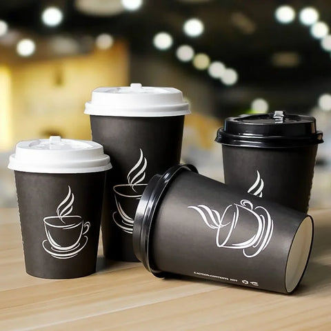 Disposable Thickened Paper Cups Heat Resistant Anti-scalding For Hot Beverage