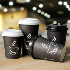 Disposable Thickened Paper Cups Heat Resistant Anti-scalding For Hot Beverage