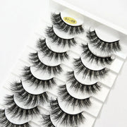 New Soft 10 Pairs 3D Faux Mink Hair False Eyelashes Natural Thick Long Eye Lashes Wispy Makeup Beauty Lashes Extension Tools