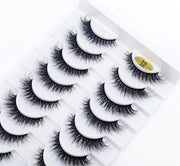 New Soft 10 Pairs 3D Faux Mink Hair False Eyelashes Natural Thick Long Eye Lashes Wispy Makeup Beauty Lashes Extension Tools