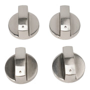 Kitchen Cooker Oven Electric Cooker Switch Control Knobs Gas Stove Knobs 4pcs 6mm Parts Silver Cooking Appliances