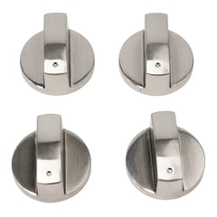 Kitchen Cooker Oven Electric Cooker Switch Control Knobs Gas Stove Knobs 4pcs 6mm Parts Silver Cooking Appliances