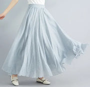 Fashion Clothes Women Clothing Skirts Vintage Y2k Elegant Streetwear Bohemian Cotton Linen Casual Vestido De Festa Long Skirt