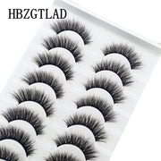 New Soft 10 Pairs 3D Faux Mink Hair False Eyelashes Natural Thick Long Eye Lashes Wispy Makeup Beauty Lashes Extension Tools