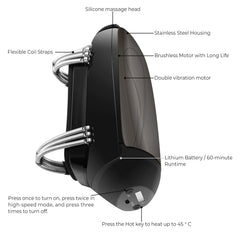 Barber Massager Professional Vibration Massager Barbershop Cordless Handheld Heat Massager USB Charging Body Neck Head Massager