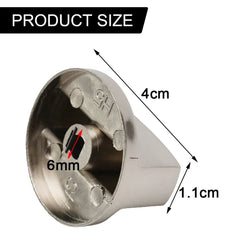 Kitchen Cooker Oven Electric Cooker Switch Control Knobs Gas Stove Knobs 4pcs 6mm Parts Silver Cooking Appliances