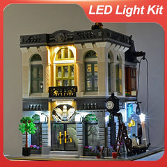 LED Light Set For 10251 compatible 15001 Brick Bank (Only LED Light, NOT Include The Model Bricks)
