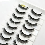 New Soft 10 Pairs 3D Faux Mink Hair False Eyelashes Natural Thick Long Eye Lashes Wispy Makeup Beauty Lashes Extension Tools