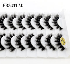 New Soft 10 Pairs 3D Faux Mink Hair False Eyelashes Natural Thick Long Eye Lashes Wispy Makeup Beauty Lashes Extension Tools