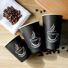 Disposable Thickened Paper Cups Heat Resistant Anti-scalding For Hot Beverage