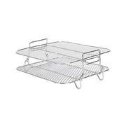 Air Fryer Rack for 5.5L Air Fryer, 2 Tier Air Fryer Grill/Shelf/Dehydrator Rack Square ,Air Fryer Accessories