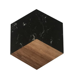 Marble Wood Coasters Set, Hexagon Geometric Coasters,