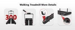 Bigzzia Treadmill Walking Pad Foldable Treadmills for Home Foldable 1-10 km/h, Folding Treadmill Desk with Remote Control