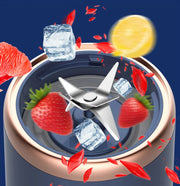 Portable Juicer Cup Smoothie Blender 6 Blade Blender Bottle  Household Fruit Juicer Cup USB Rechargeable Juicer Kitchen Tool
