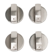 Kitchen Cooker Oven Electric Cooker Switch Control Knobs Gas Stove Knobs 4pcs 6mm Parts Silver Cooking Appliances