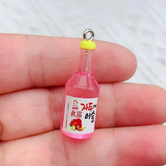 10pcs Alcohol Drink Bottle Charms Simulation Beverages Pendants for Earrings